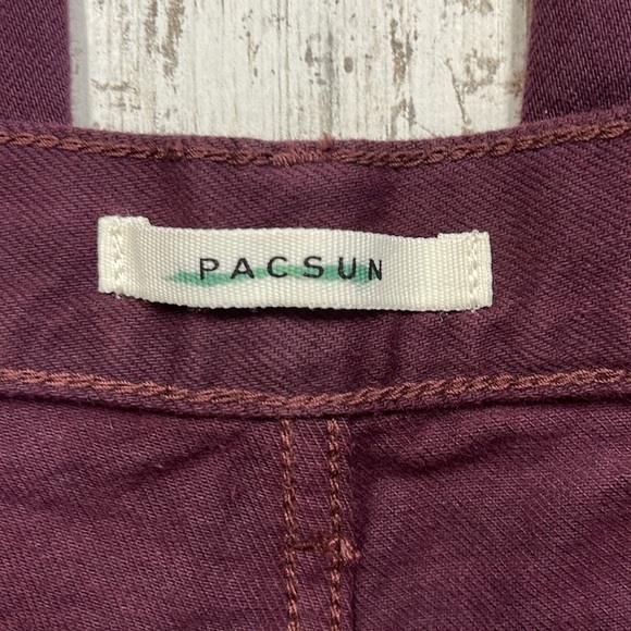 PacSun NWT Eco Raspberry Tie Dye Buttonfly High Waisted Straight Leg Jeans - Picture 6 of 15